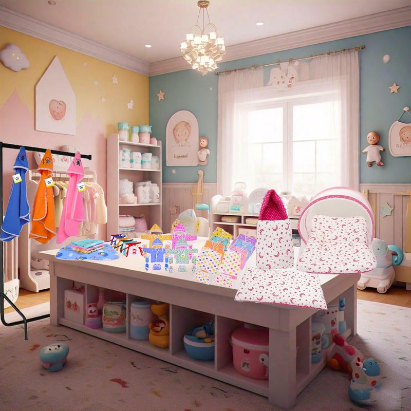 Toddylon Flat Bed 56 in 1 New Born Gift Set - Maternity Kit, Baby Shower Essentials, Clothes, Bedding, and Products Combo (0-6 Months, Multicolor) - Image 4