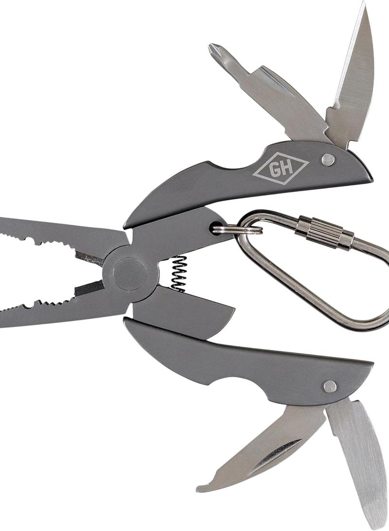 GGOOT 5-in-1 Multi-Tool Titanium Coated Mini Pocket Tool for Camping, with Pliers 
