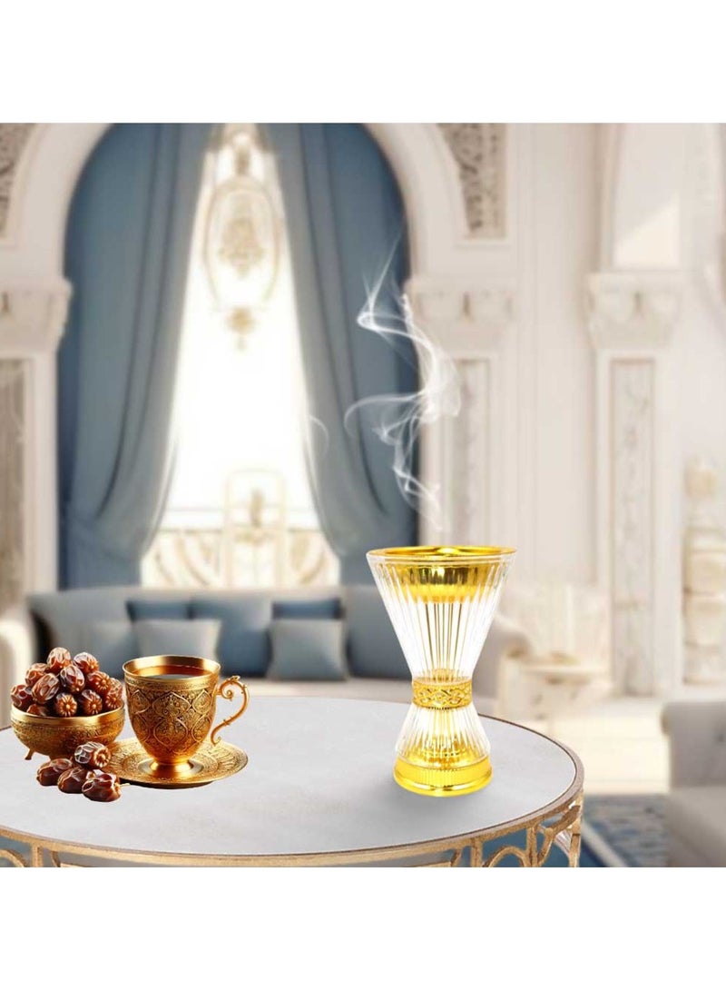 Crystal Finish Bakhoor Burner Frankincense Glass Incense Holder | Exquisite & Elegant Home Décor | Perfect Gift for Loved Ones - Image 5