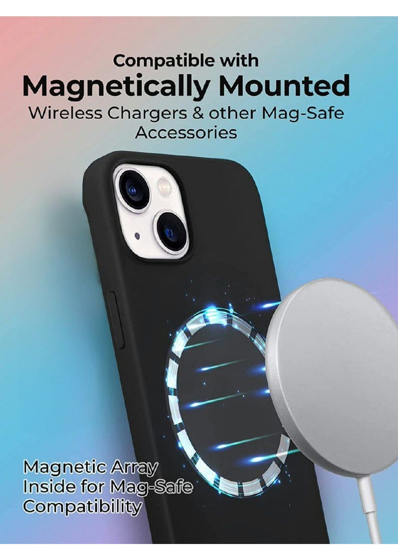glassology - iPhone 14 Plus Case with Magsafe with Scratch-Resistant Thin and Slim Classic Shockproof Protection (Black) - Image 1
