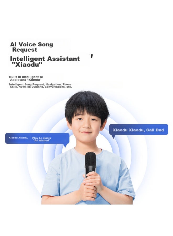 Sansui V5 Microphone Speaker All-in Karaoke Bluetooth Speaker With Lyrics Display, Children's Karaoke Machine, Home Ktv Set, Dual Microphones - Image 3