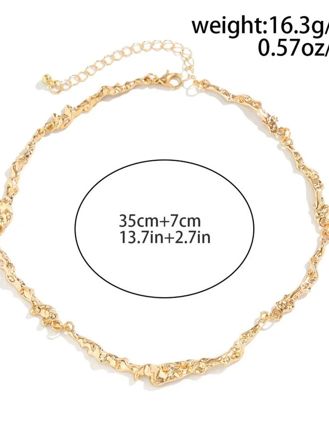 Take Two Take Two Textured Gold Chain Necklace