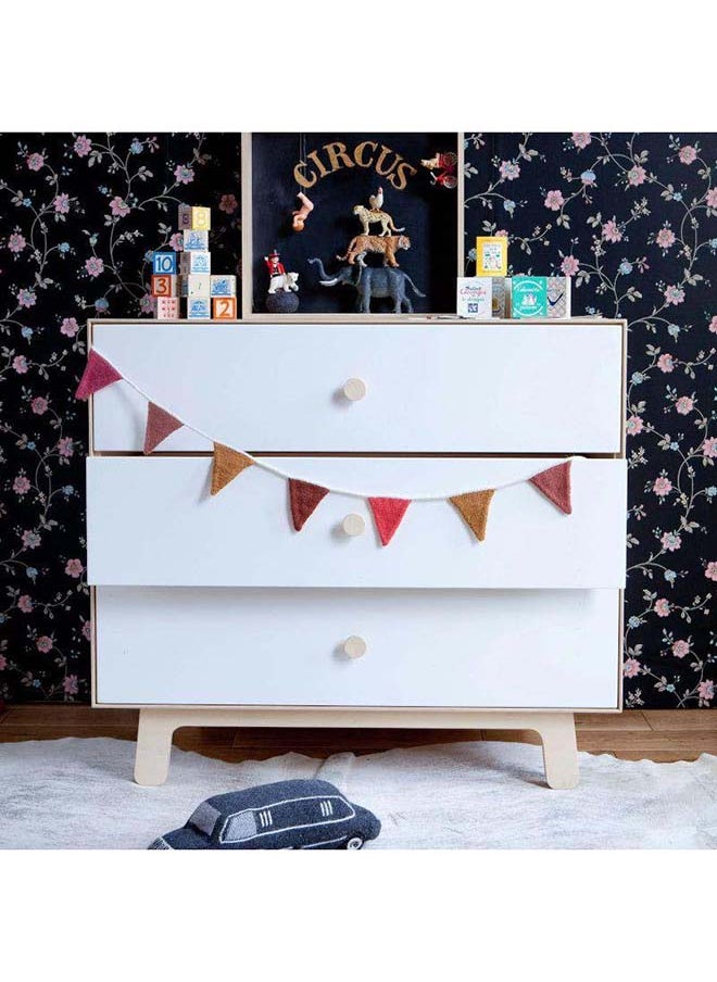 Al Home Kids Dresser: 100x45x85 Wood, White by Alhome - 110113012 