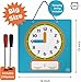 Scribbledo Writable Dry Erase Learning Clock for Kids Write Wipe Demonstration Clock for Kids Learning to Tell Time Classrooms and Homeschool Supplies - Image 4