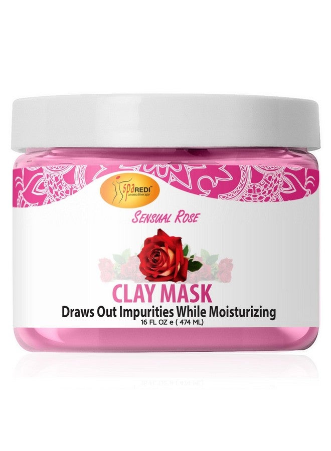 سبا ريدي قناع الطين الوردي الحسي، 16 أونصة، باديكير للجسم، تنظيف عميق، إزالة السموم، ترطيب، طين البنتونيت الطبيعي الممزوج بالأحماض الأمينية، مستخلص البانثينول السنفيتون - Image 1