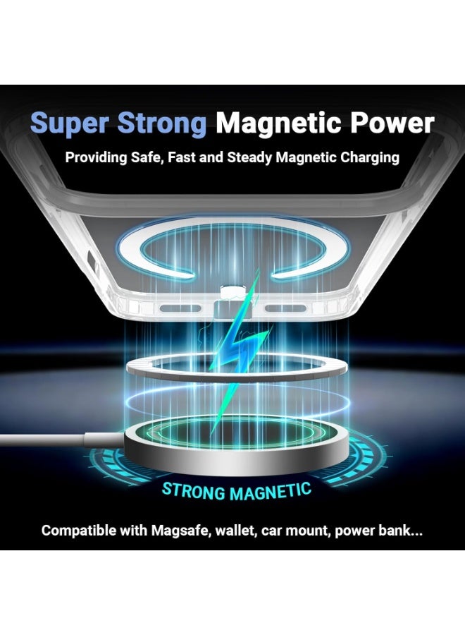 ملبوس حافظة واضحة لجهاز iPhone 17 Pro Max متوافقة مع MagSafe، غطاء مضاد للاصفرار، حافظة مضادة للصدمات رقيقة ومغناطيسية لجهاز iPhone 17 Pro Max بحجم 6.9 بوصة - Image 3