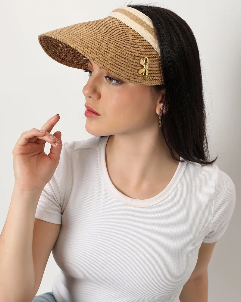 Haute Sauce Brown Stylish Textured Hat