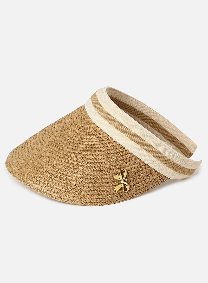 Haute Sauce Brown Stylish Textured Hat