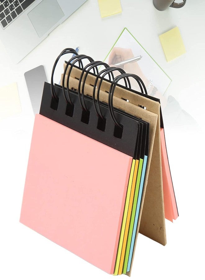 SAMVARDHAN Tiny Notebook, Double Coil Hollow Design Portable Rustproof Pocket Notebook 360° Page Turning for Study Note Taking Business Office - Image 3