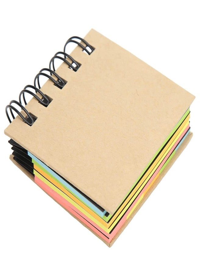 SAMVARDHAN Tiny Notebook, Double Coil Hollow Design Portable Rustproof Pocket Notebook 360° Page Turning for Study Note Taking Business Office - Image 1