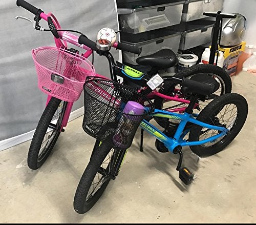 BIRIA Basket with Hooks White, Front, Removable, Wire mesh Small, Kids Bicycle Basket, White - Image 5