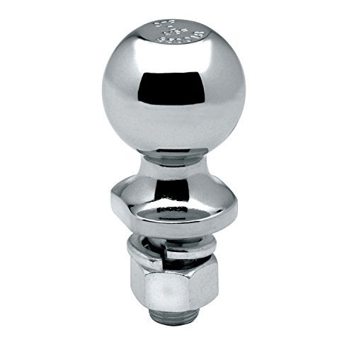 Draw-Tite 63889 Trailer Hitch Ball, 2 in. Diameter, 3,500 lbs. Capacity, 3/4 in. Shank Dia, 2-3/8 in. Shank Length, Chrome - Image 1