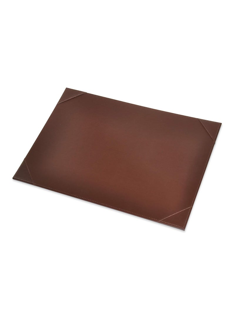 FIS مكتب تنفيذي FIS مع حصيرة إيطالية من PU، 36.5x49.5 سم، بني داكن - FSDEEXPUNDBR