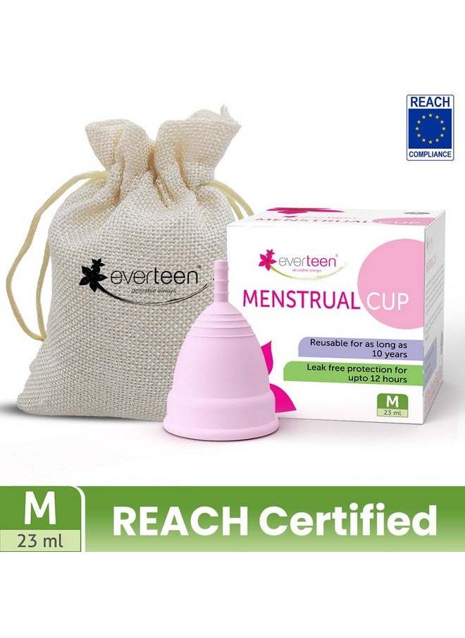 everteen - ® Medium Menstrual Cup (23Ml) 2Pcs - 12 Hours Leak-Proof Protection For Women During Periods - Image 1