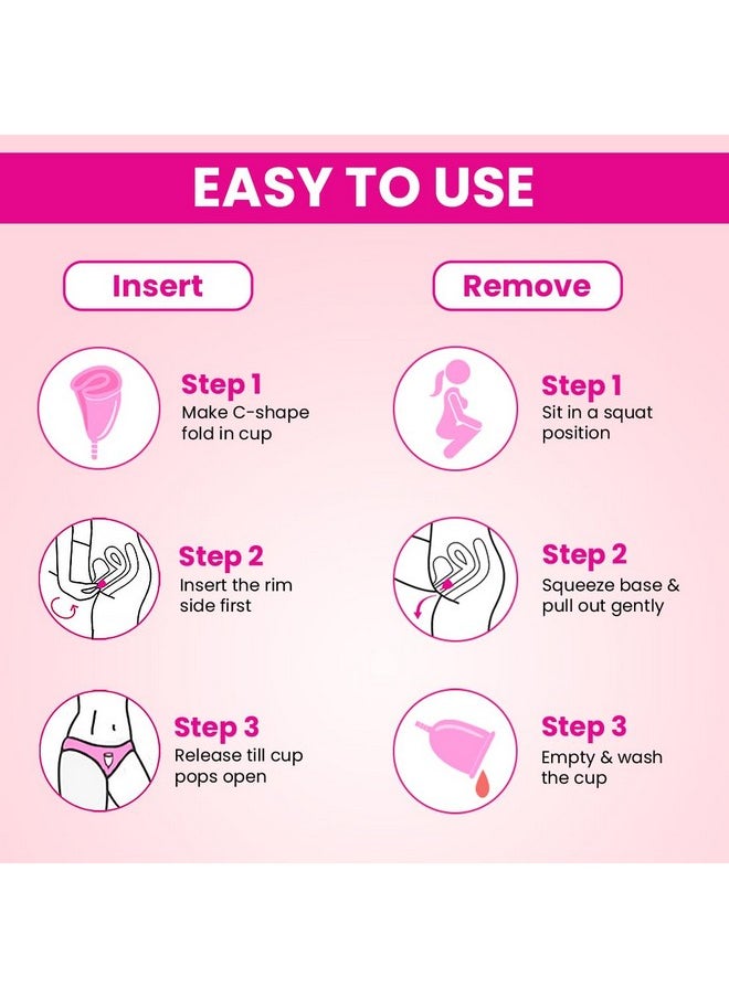 everteen - ® Medium Menstrual Cup (23Ml) 2Pcs - 12 Hours Leak-Proof Protection For Women During Periods - Image 1