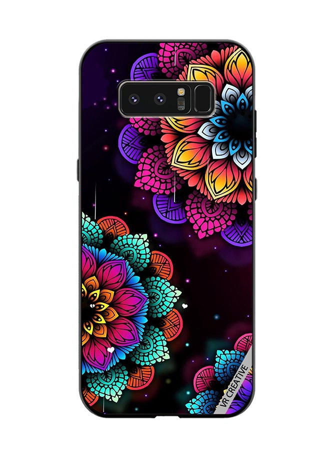 VR CREATIVE Protective Case Cover For Samsung Galaxy Note 8 Flowers Design Multicolour - Image 1