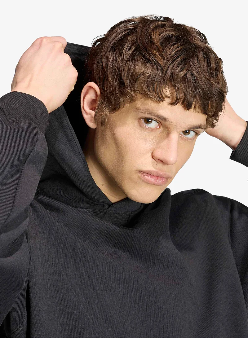 Adidas Originals BLACK Premium Essential Hoodie for Men | Best Price UAE