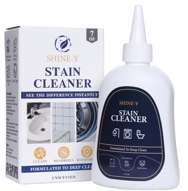 ShineY Black Stain Gel Cleaner Heavy Duty Stain Cleaner for Front Loader Washing Machine Seal, Bathroom Grout, Shower, Caulk - Front Load Washer Cleaning Solution - 7 Fl Oz - Image 1