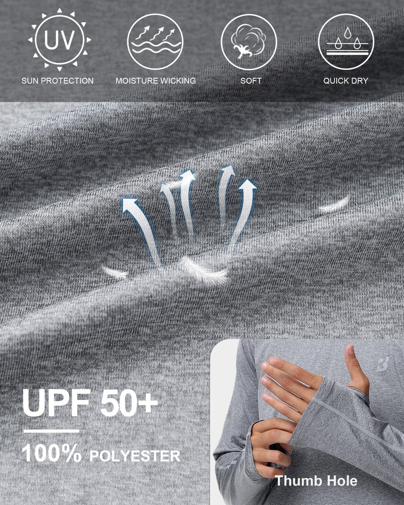 Roadbox UPF 50+ Fishing Shirts for Men Long Sleeve UV Sun Protection Hoodie Outdoor Hiking Shirts - Image 4