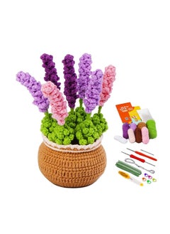 OASIS-TH Crochet Kit for Beginners, Lavender Crochet Kit Beginner Crochet Starter Kit for Complete Beginners Adults Crocheting Knitting Kit with Step-by-Step Video  - Image 1