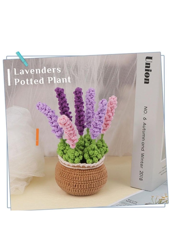 Crochet Kit for Beginners, Lavender Crochet Kit Beginner Crochet Starter Kit for Complete Beginners Adults Crocheting Knitting Kit with Step-by-Step Video