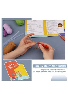 OASIS-TH Crochet Kit for Beginners, Lavender Crochet Kit Beginner Crochet Starter Kit for Complete Beginners Adults Crocheting Knitting Kit with Step-by-Step Video  - Image 3