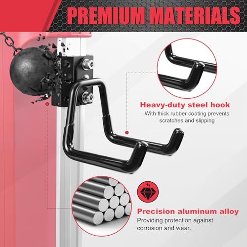 BPOPO 2 Pack Hooks Compatible for Milwaukee Packout Toolbox Rail,Heavy-Duty Storage Hooks for Holding Power Drills,Ropes, Hoses,No-Drill Installation for Easy Packout Toolbox Storage Tools - Image 5