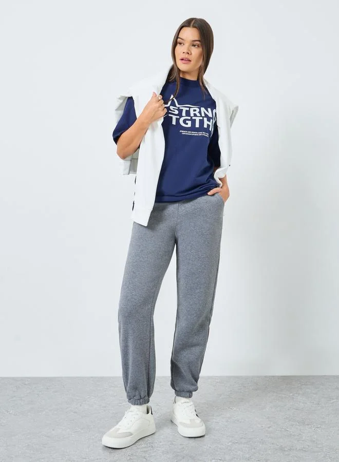 Take Two Take Two Women Grey Elastic Cuffed Joggers