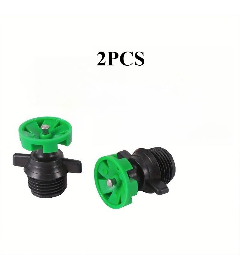 Green 360 Rotating Sprinkler Set 2 Piece 12 Inch Male Thread Automatic Irrigation - Image 4