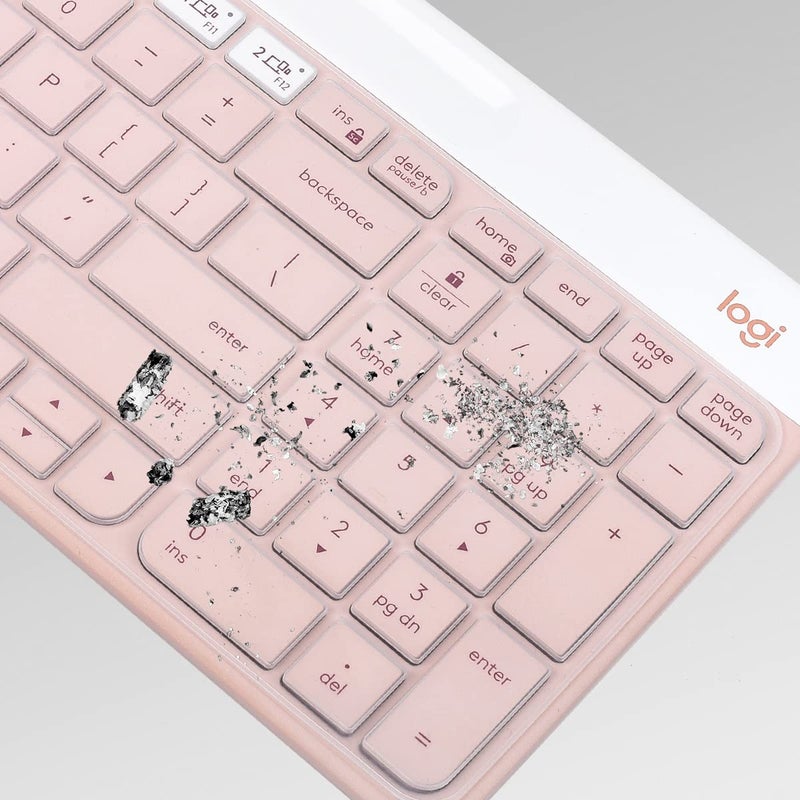 LEZE Keyboard Cover for Logitech MK470 & Logitech K580 K585 Slim Keyboard - Clear - Image 4