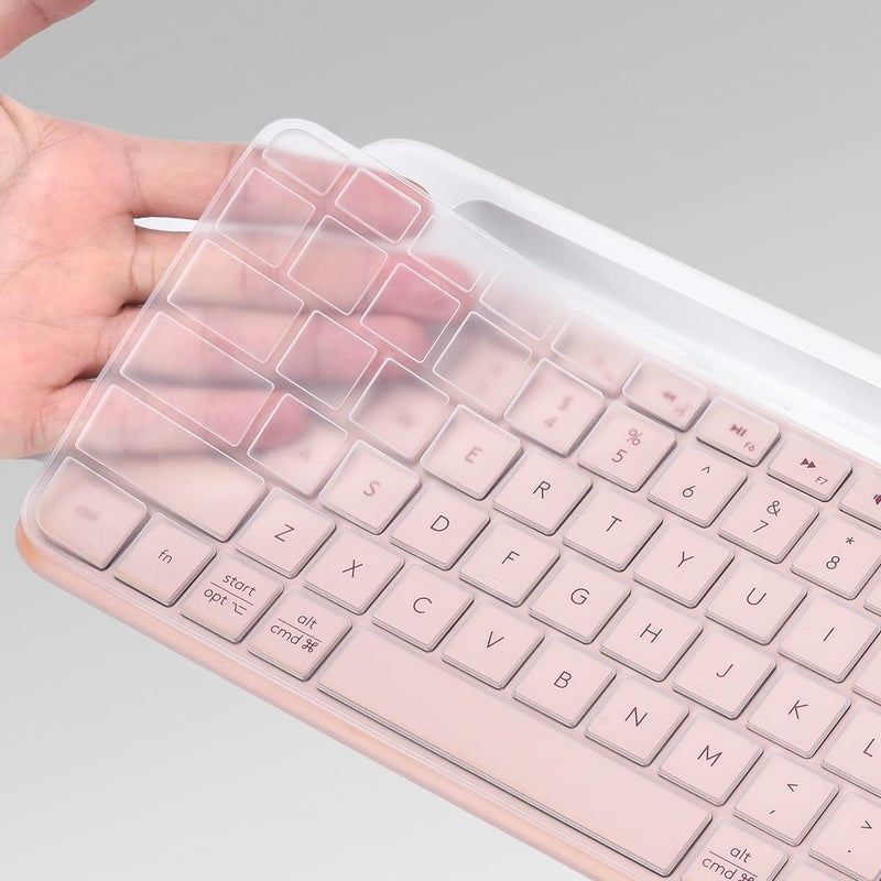 LEZE Keyboard Cover for Logitech MK470 & Logitech K580 K585 Slim Keyboard - Clear - Image 2