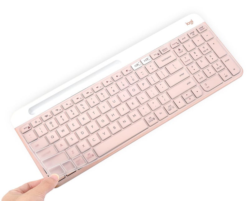 LEZE Keyboard Cover for Logitech MK470 & Logitech K580 K585 Slim Keyboard - Clear - Image 1