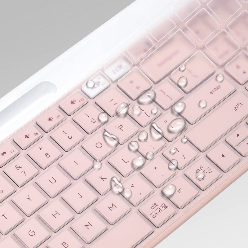 LEZE Keyboard Cover for Logitech MK470 & Logitech K580 K585 Slim Keyboard - Clear - Image 3