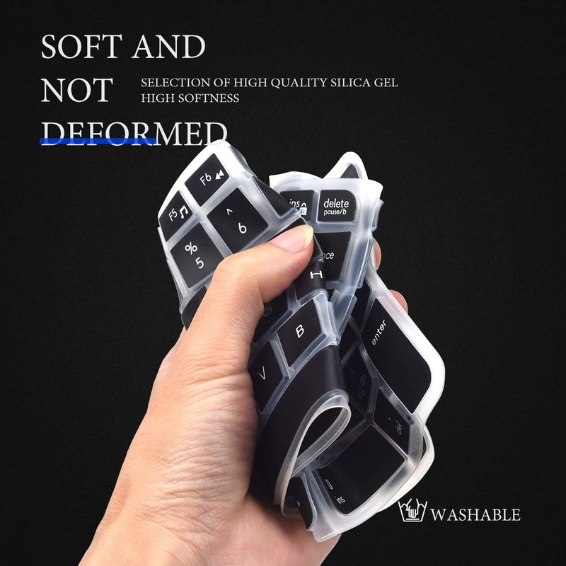 LEZE Keyboard Cover for Logitech MK470 & Logitech K580 K585 Slim Keyboard - Clear - Image 5