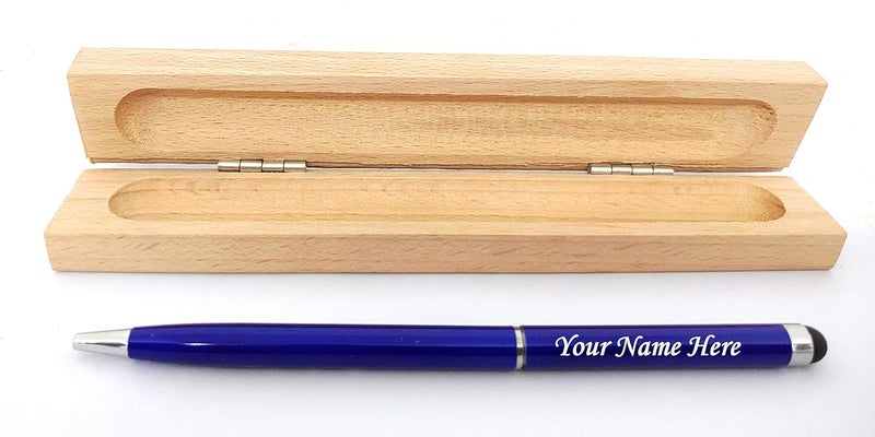 CrownLit Metal Ball Pen with Name Printing, Blue Pen, Blue Refill in a Personalised Box - Image 4