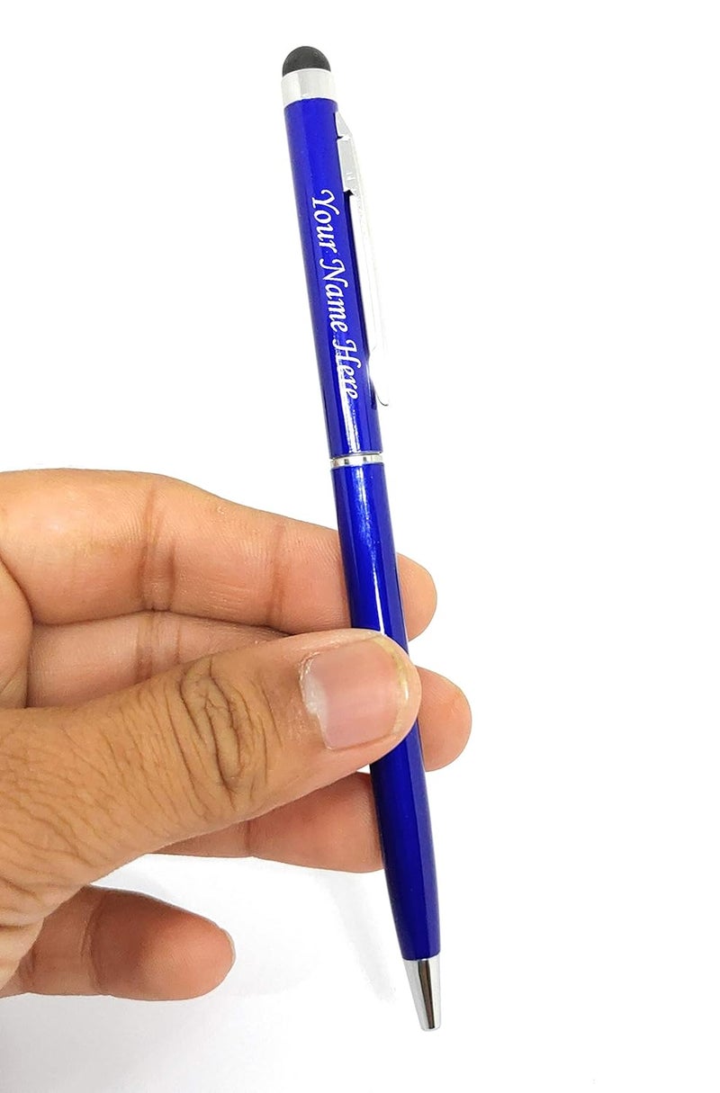 CrownLit Metal Ball Pen with Name Printing, Blue Pen, Blue Refill in a Personalised Box - Image 5