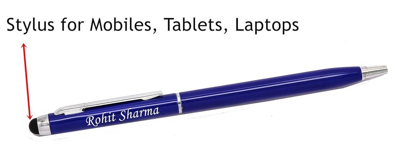 CrownLit Metal Ball Pen with Name Printing, Blue Pen, Blue Refill in a Personalised Box - Image 3