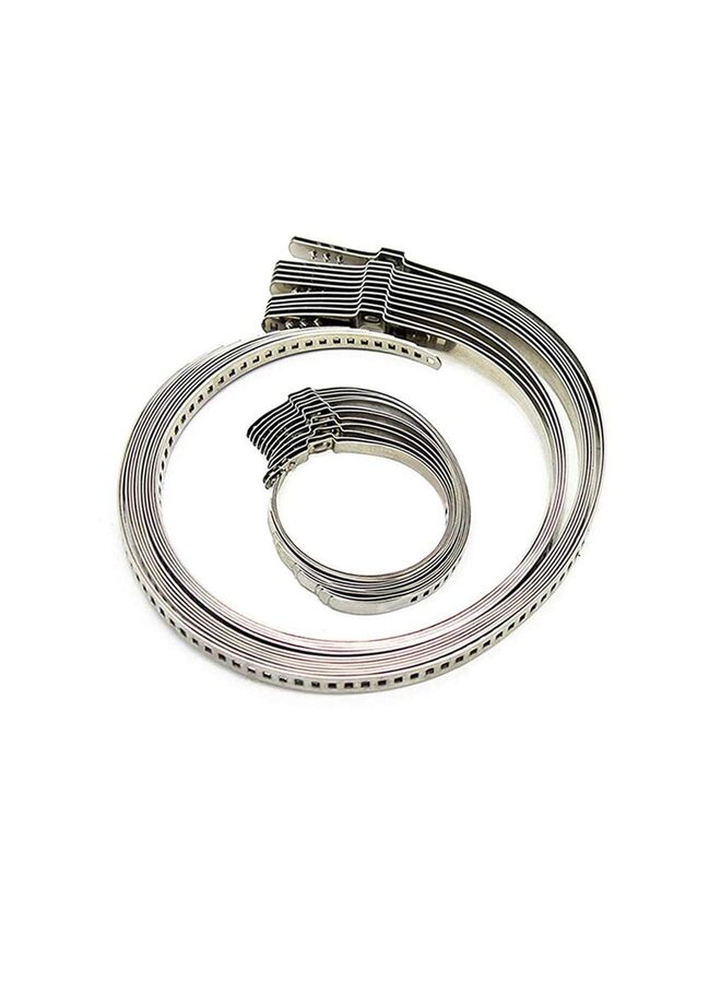 24PCS Stainless Steel Universal Adjustable Joint Boot Crimp Clamp Kit - Image 1