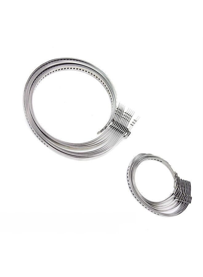 24PCS Stainless Steel Universal Adjustable Joint Boot Crimp Clamp Kit - Image 2