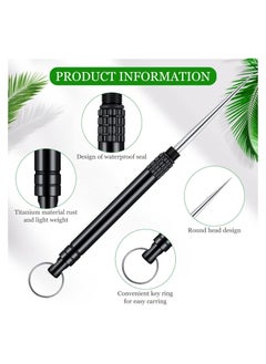 Generic Metal Portable Reusable Toothpicks Black Teeth Picks Versatile Fruit Picker Cocktail Travel Picnic  - Image 2