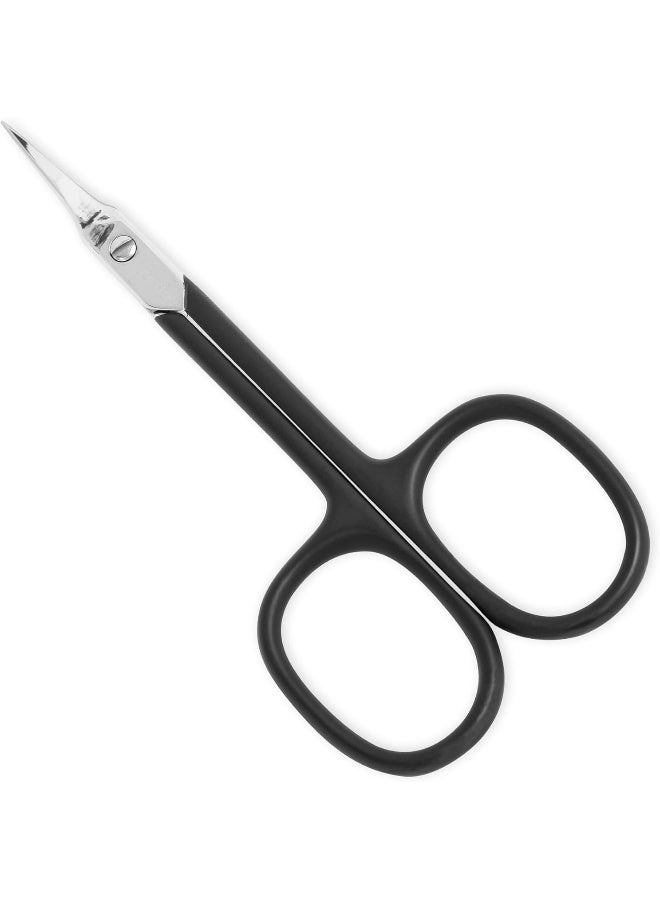 Credo Cuticle Scissors 9 cm Curved with Tower Tip - Sharp Precision Scissors for Cuticle & Nail Fold - Skin Care Tool for Manicure & Pedicure in PopArt (Black) - Image 1