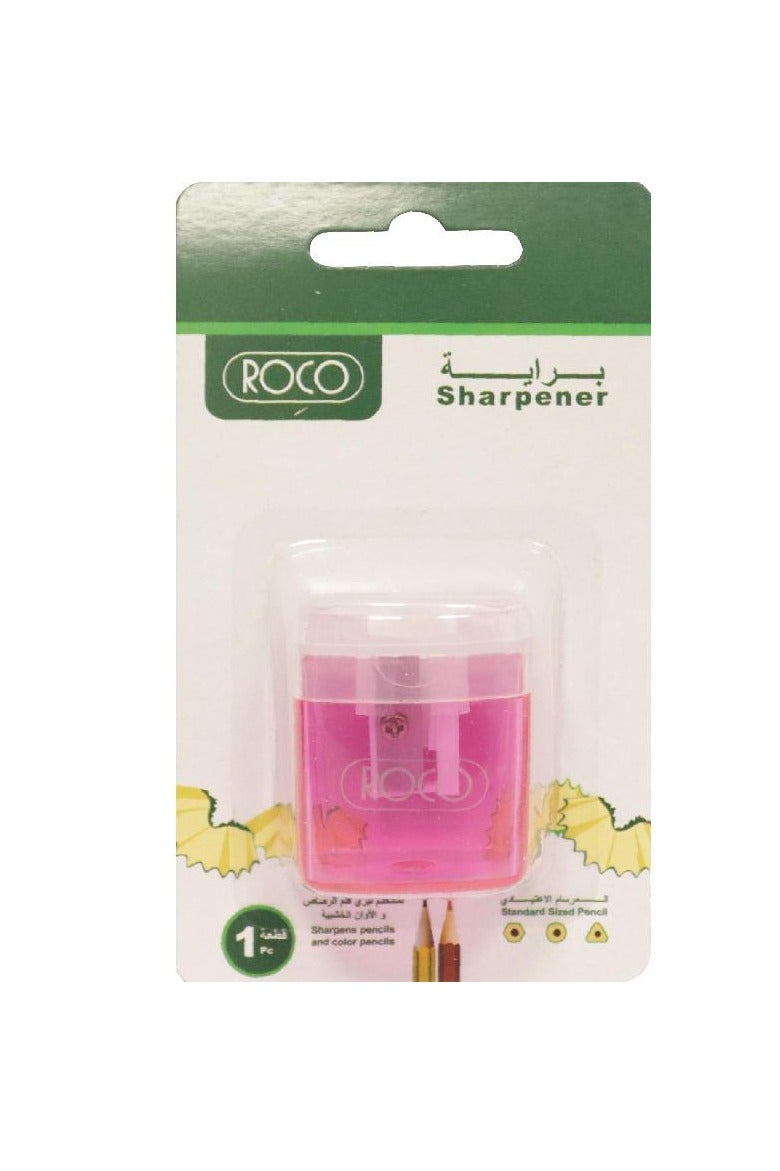 ROCO Pocket Sharpener Single Hole Pink