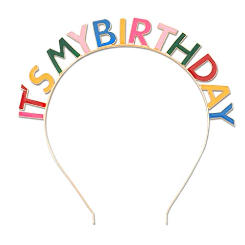 CIEHER Birthday Crown Birthday Headband, Rainbow It's My Birthday Headband, Happy Birthday Headband for Women, Birthday Girl Headband, Birthday Tiara Happy Birthday Decorations, Great Gifts - Image 1