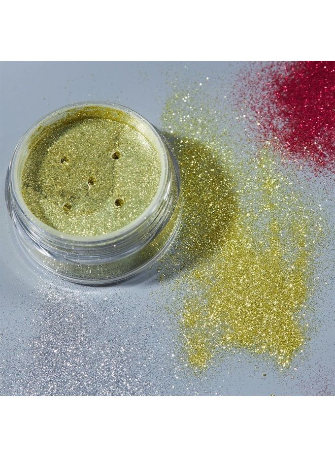 Moon Glitter غبار اللمعان الفائق الكلاسيكي من مون غليتر - 100% لمعان تجميلي للوجه والجسم والأظافر والشعر والشفتين - 5 جرام - ذهبي - Image 4