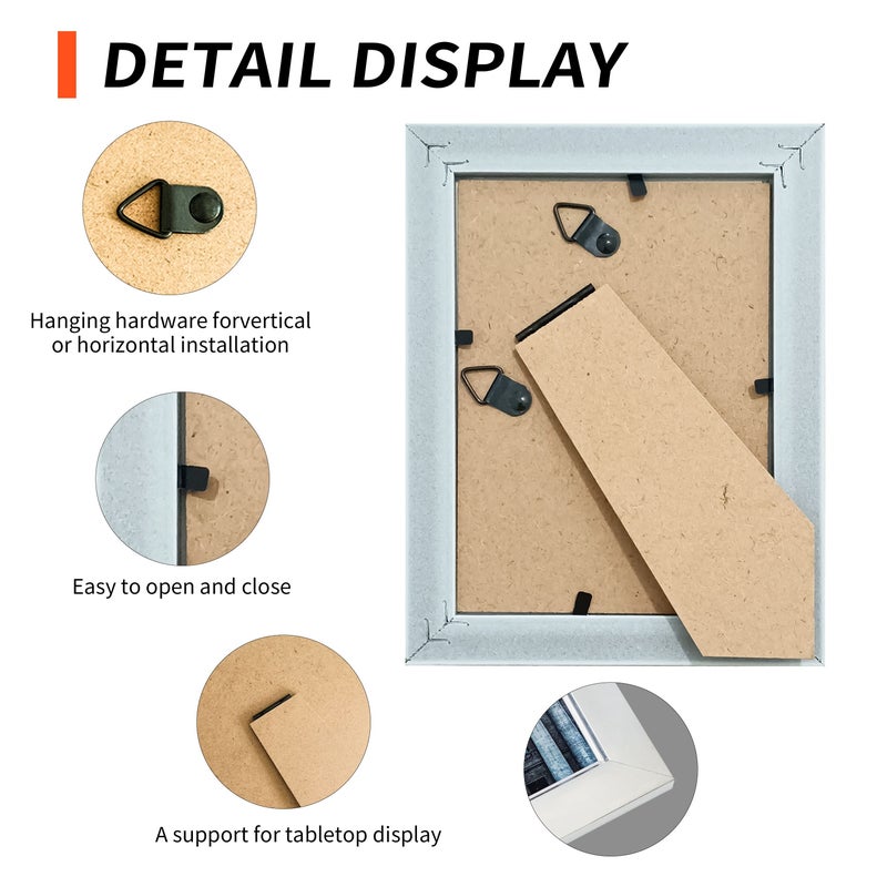 10 Pcs Silvery 6x8 Inch Gallery Decorative Photo Frame Set Elegant Desktop Display or Wall Mount Perfect Gift For Family Friends - Image 5