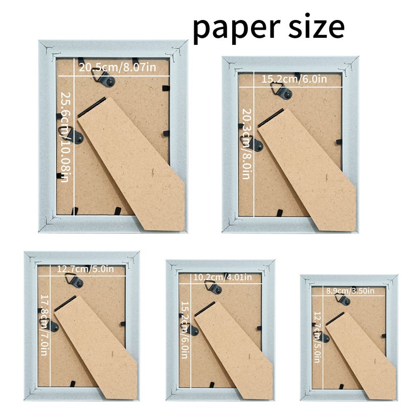 10 Pcs Silvery 6x8 Inch Gallery Decorative Photo Frame Set Elegant Desktop Display or Wall Mount Perfect Gift For Family Friends - Image 4