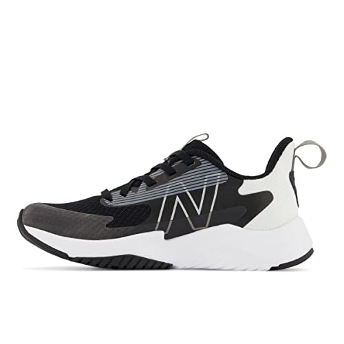 New Balance Unisex Child Rave V2 Lace-up Running Shoe, Black/White, 5 Big Kid US - Image 3