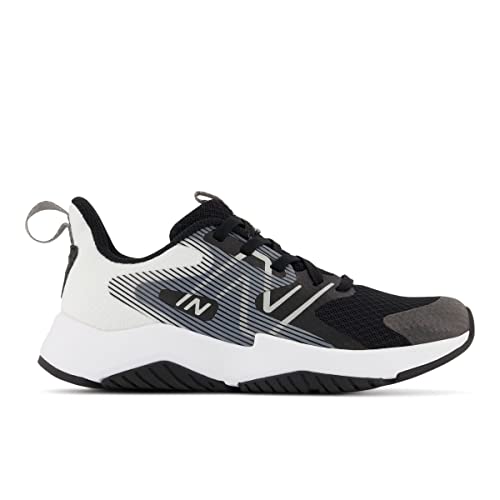 New Balance Unisex Child Rave V2 Lace-up Running Shoe, Black/White, 5 Big Kid US - Image 2