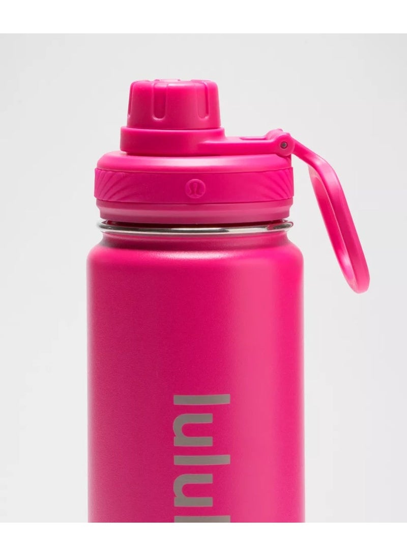 Lululemon Back to Life Sport Water Bottle 24oz (710ml) – Leak-Proof, Insulated Stainless Steel Bottle with Silicone Grip & Easy-Open Lid – Sweat-Free, No Flavor Transfer – Hand Wash Only, Cold Use Only – Rose Pink - Image 2