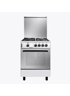 Fresh Fresh 500004092 Rainbow Gas Cooker, 4 Burners, 60 Cm - Silver 